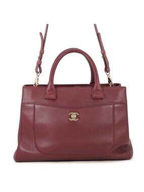 Chanel Tote Neo Executive CC Logo Caviar Leather 2-Way Shoulder Bag